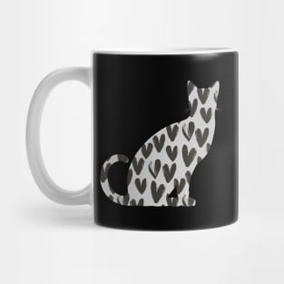 Black Heart Cat | gifts for cat lovers Mug